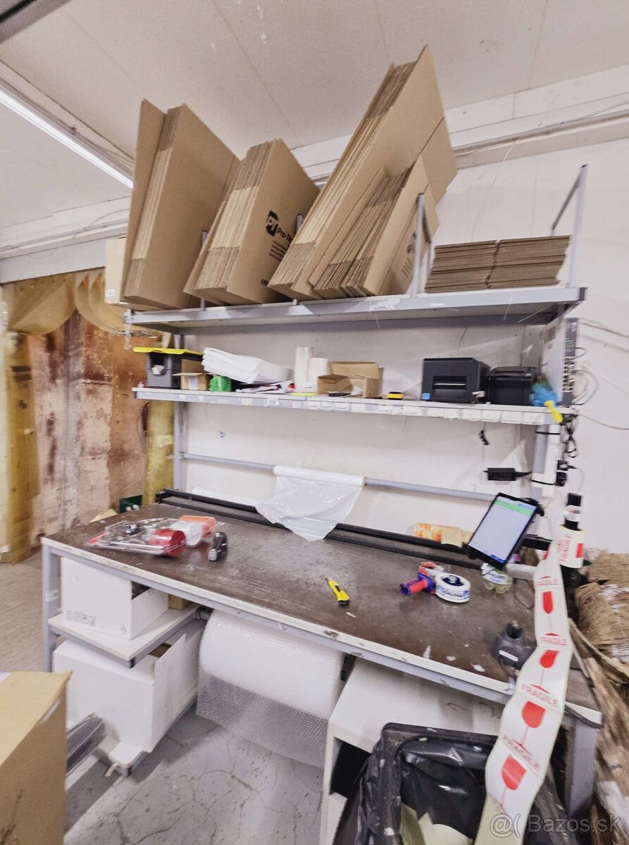 Baliaci stôl s nadstavbou, pracovný stôl - 4