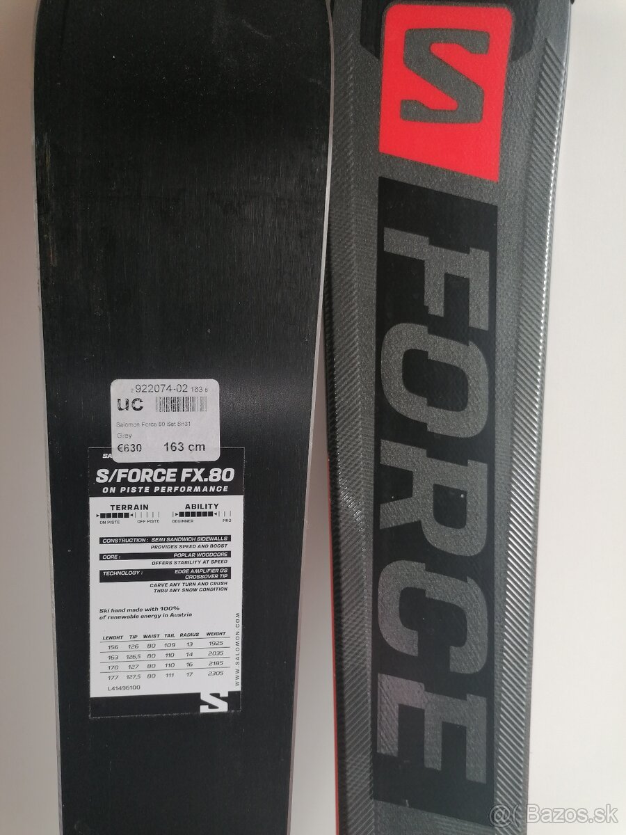 SALAMON S Force FX80 lyžiarsky set NOVÉ - 4