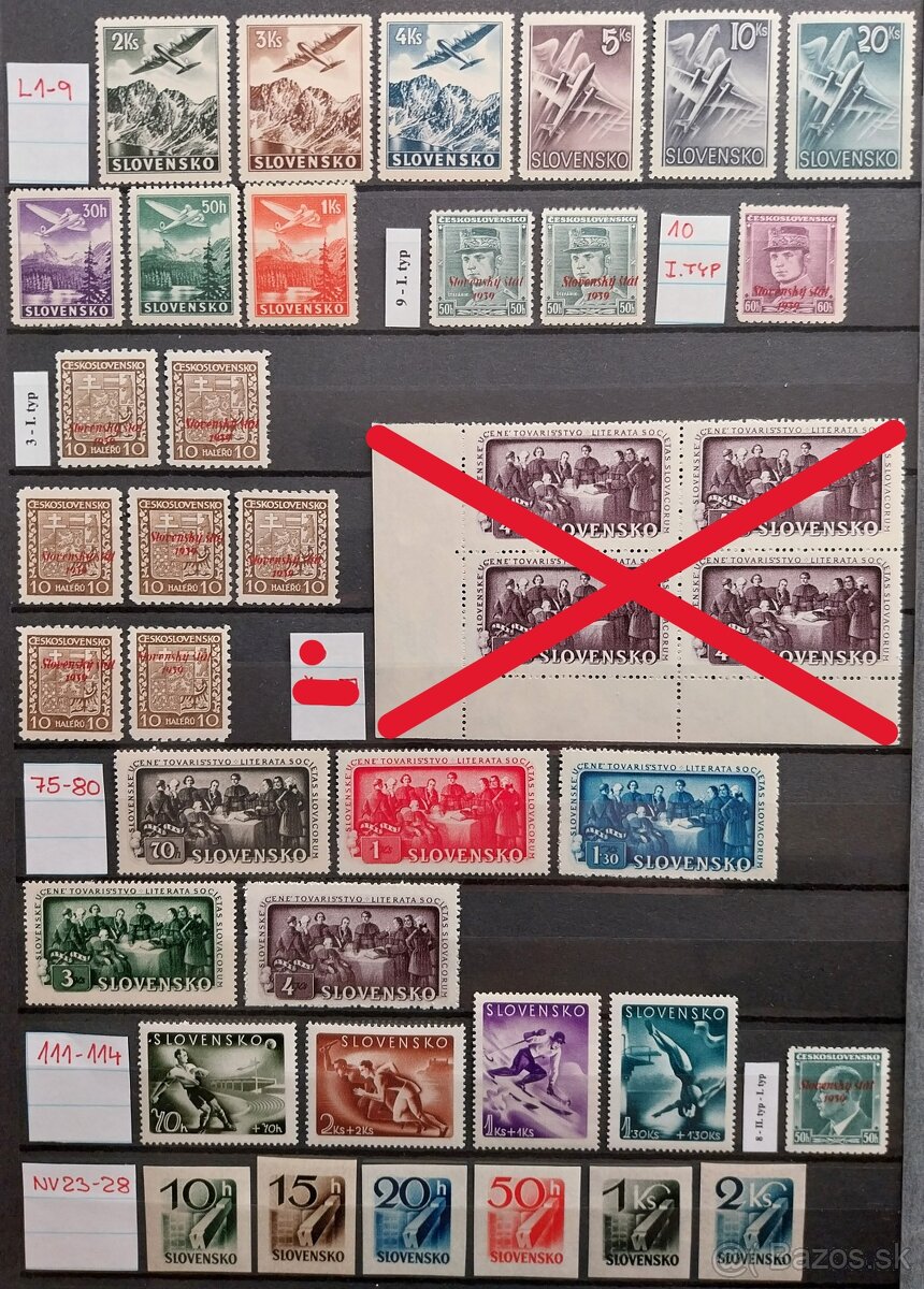 Známky - SLOVENSKÝ ŠTÁT - 4