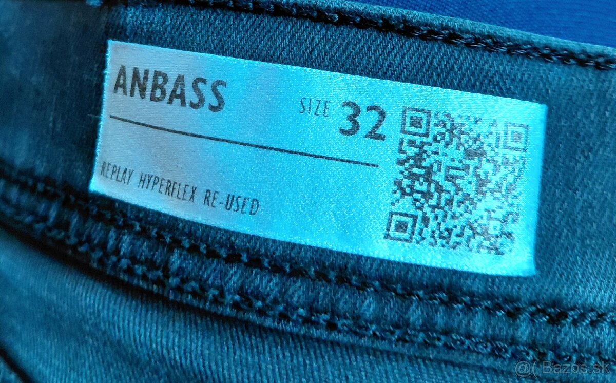 Replay šedé hyperflex slim fit - 4