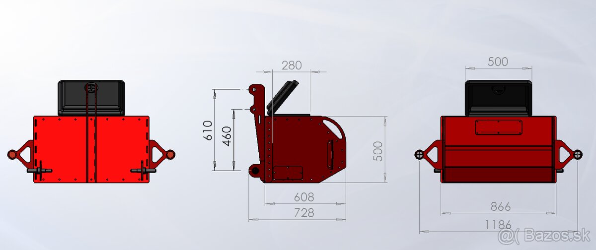 Box a závaží k traktoru - 4