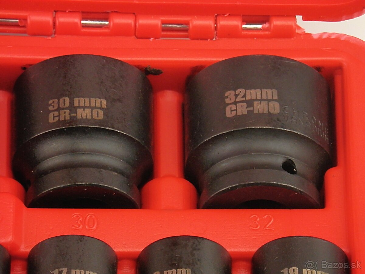 Sada nástrčných hlavíc pre račne a rázové uťahovače 32 ks - 4
