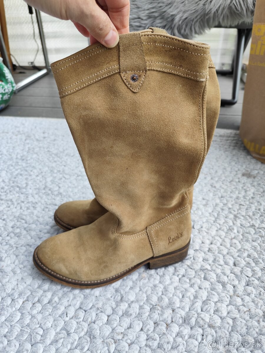 Dámske.kozene čižmy značka Lewis veľkosť 39 - 4