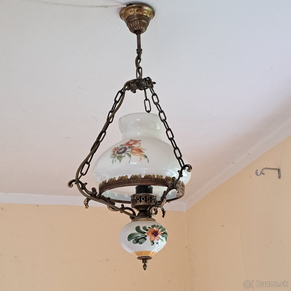 Retro mosadzný luster - 4