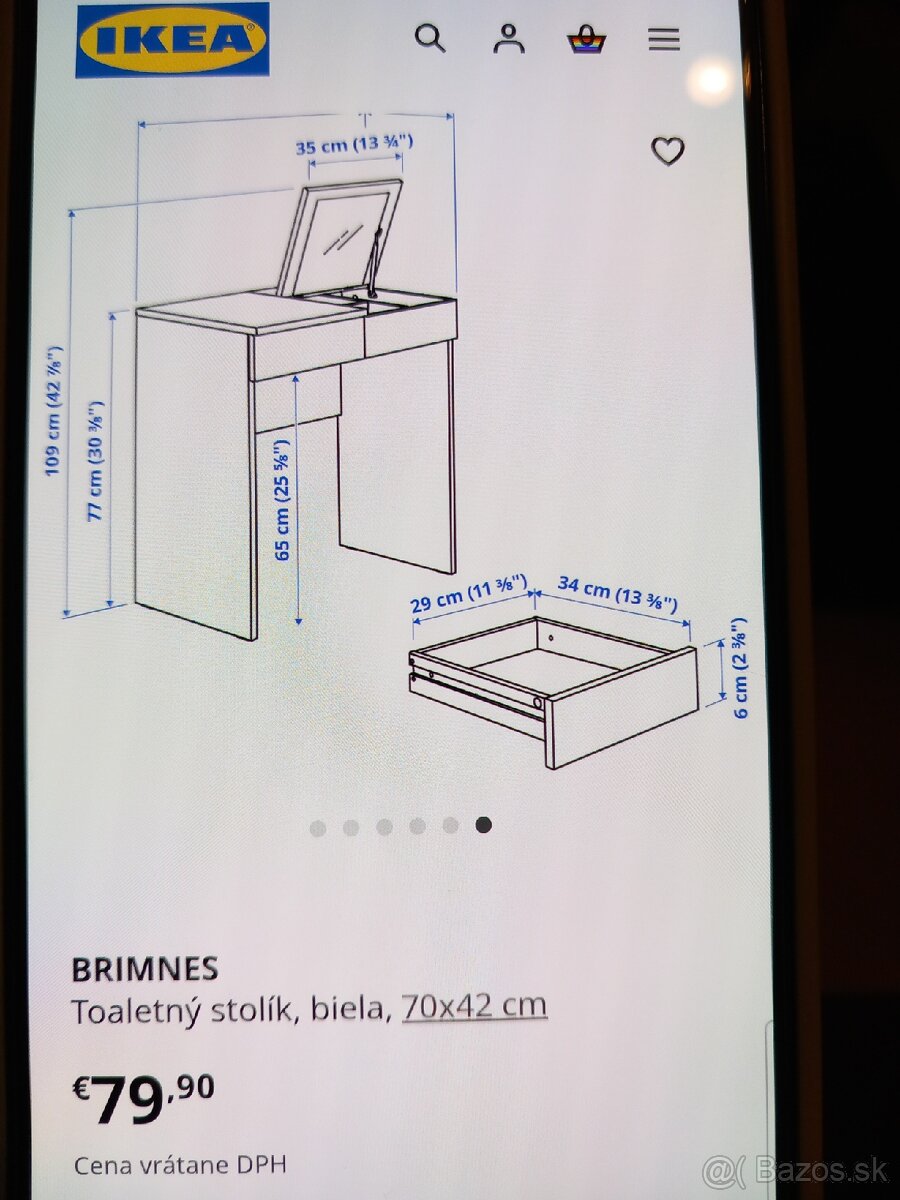 Kozmetický stolík BRIMNES - IKEA - 4