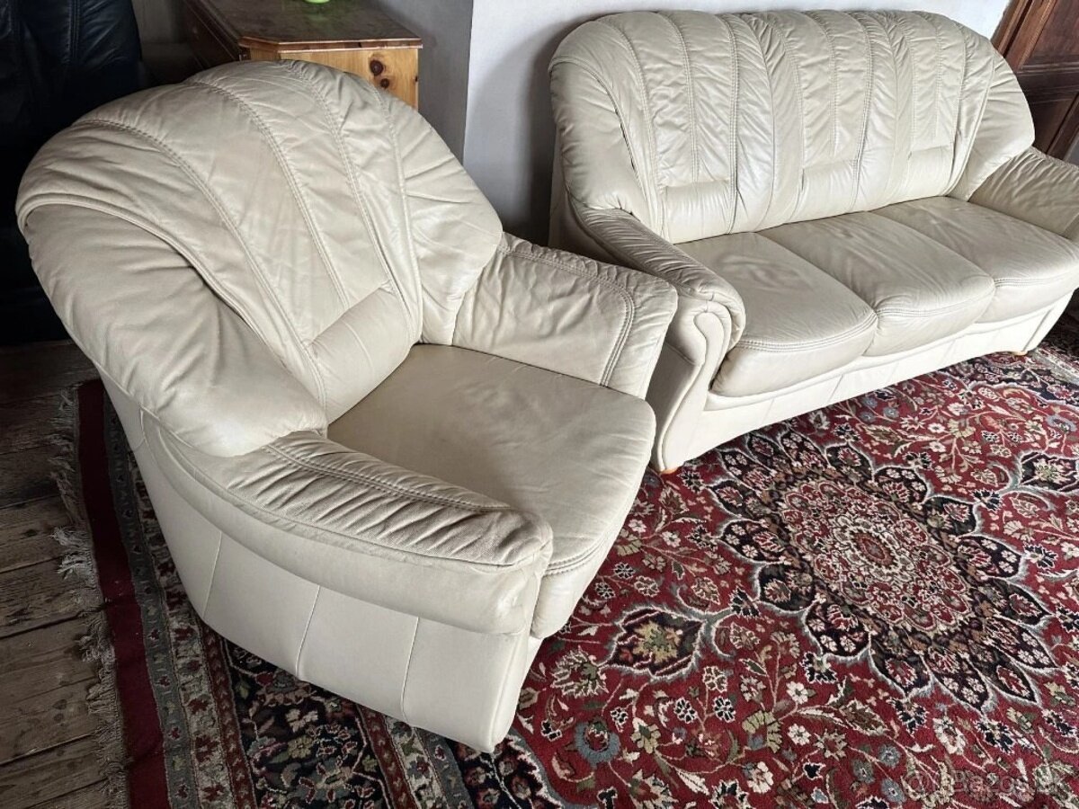 Luxusní kožená sedací souprava 3+1+1, 2737 - 4