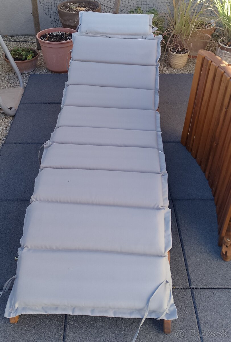 Skladacie drevené lehátka - 2ks - 4