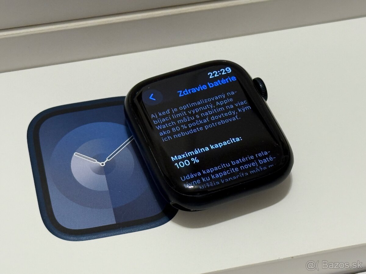 Apple watch 9 45mm Midnight - Super stav, Batéria 100% - 4
