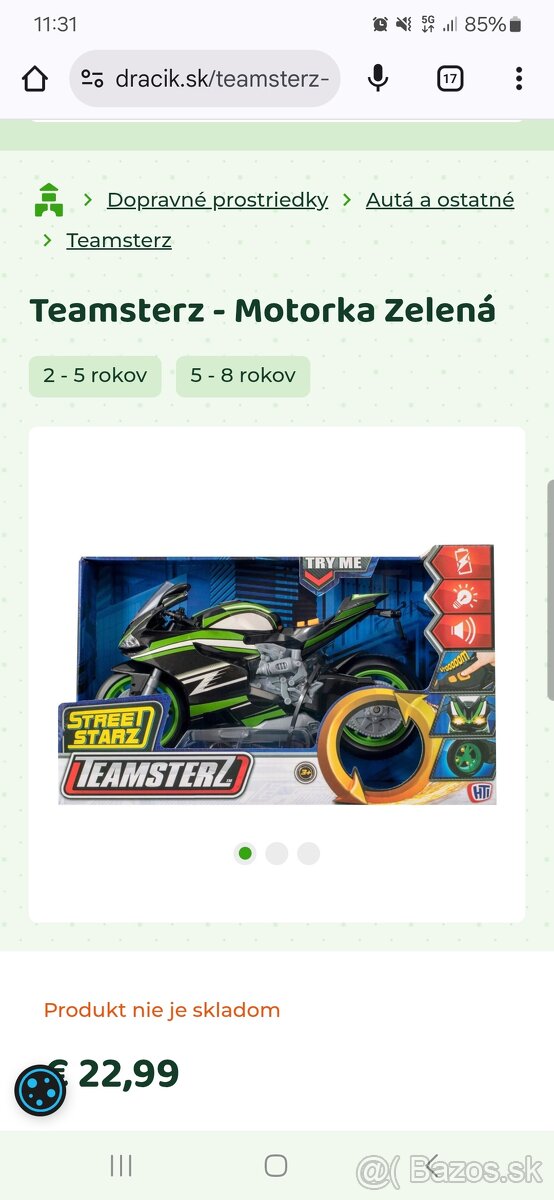 Bubon motorka detsky magnetofon- Lacno predam - 4