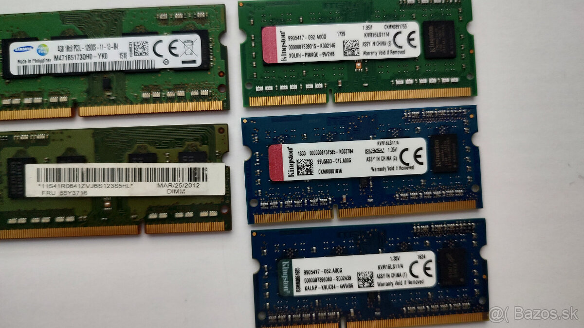Predám DDR3 RAM do notebookov (SO-DIMM), rôzne modely. - 4