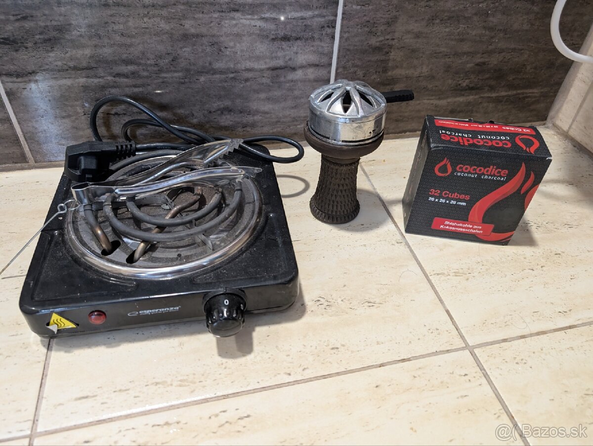 Vodná fajka, elektrický žhavič na uhlíky a HSM - 4