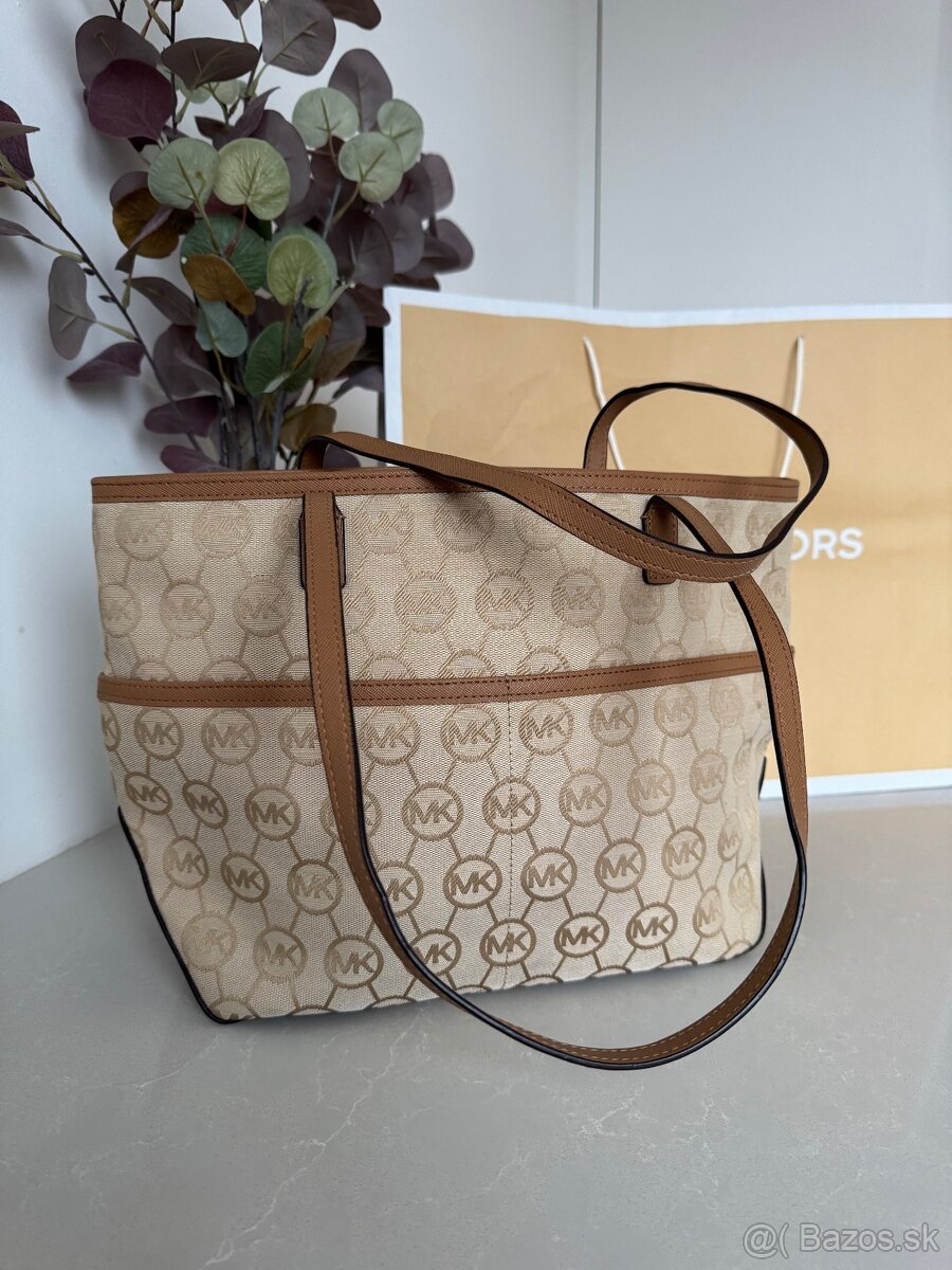Michael Kors kabelka koža + textil - 4