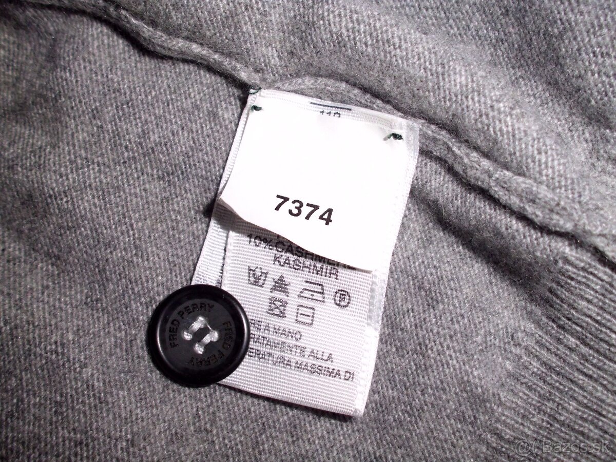 Fred Perry pánsky sveter vlna+kašmír M-S - 4