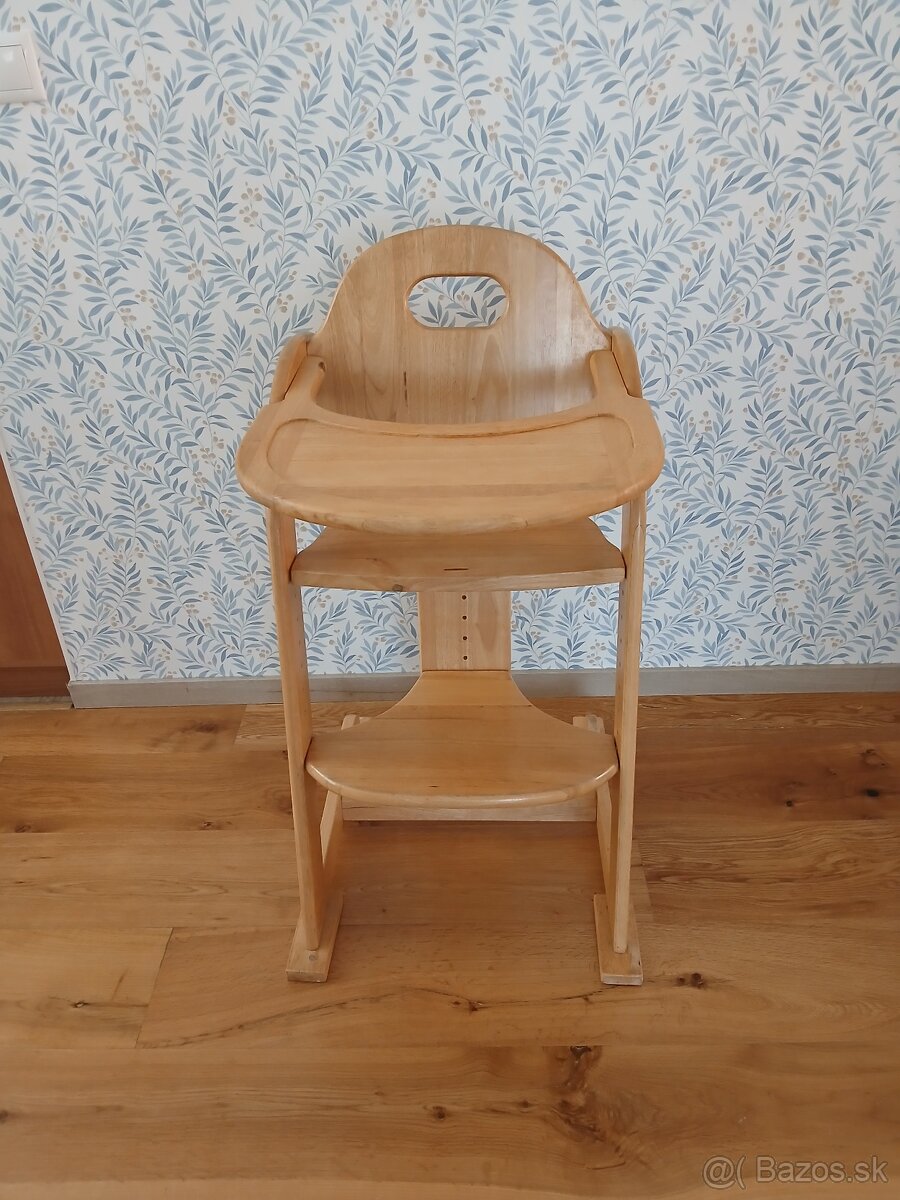 Detská drevená jedálenská stolička - 4
