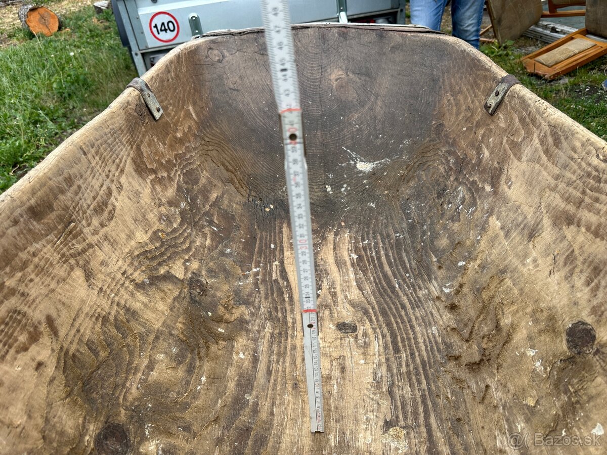 Starozitne velke drevene koryto - 4