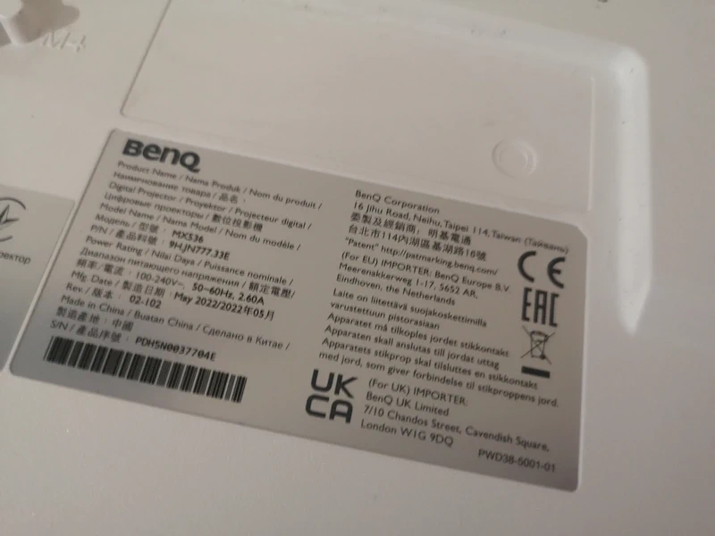 LED projektor benq mx 536 - 4