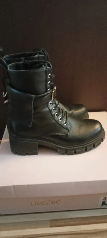 členkové kožené topanky na platforme vel. 36 - 4