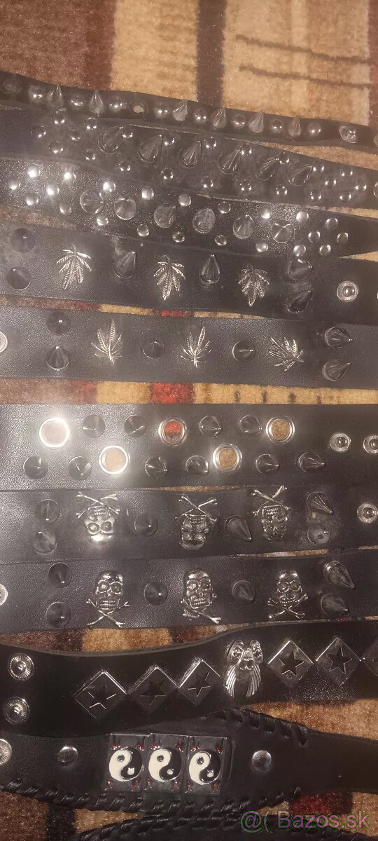 Kožené rockové, metalové náramky - 4