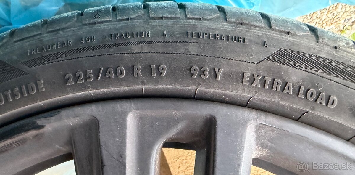 Elektróny 5x120 r19 + letné gumy - 4