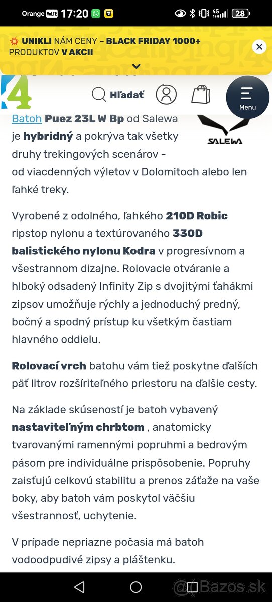 Turistický batoh Salewa „PUEZ 23 L W BP - 4