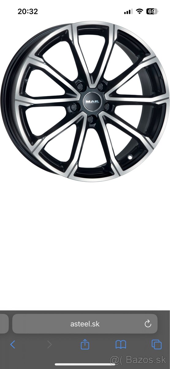 17” hliníkové disky MAK 5x114,3 + zimné 215/60R17 - 4