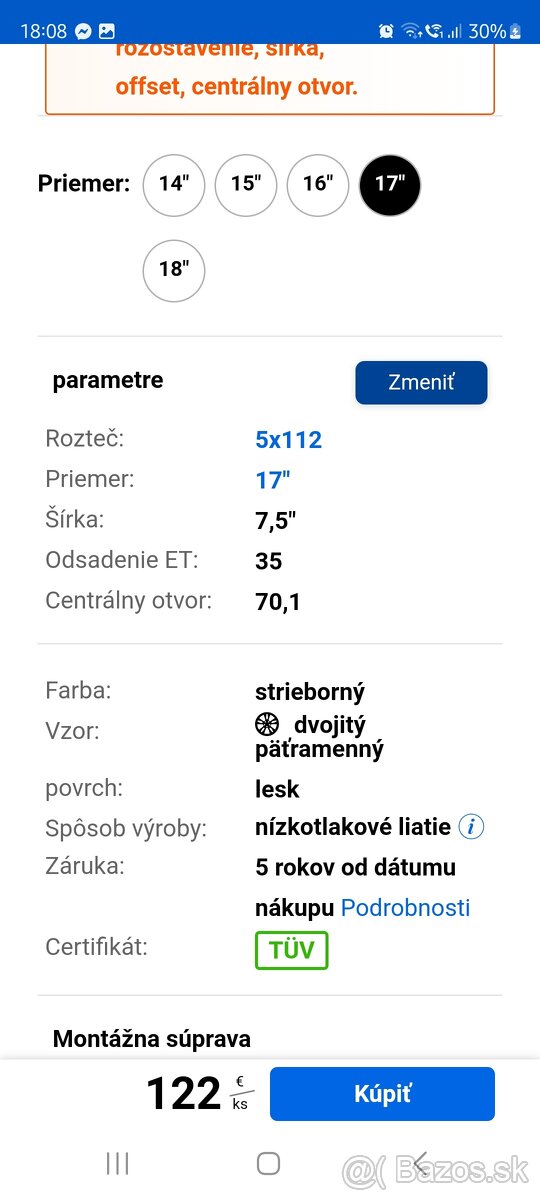 Elektrony 5x120 17" - 4