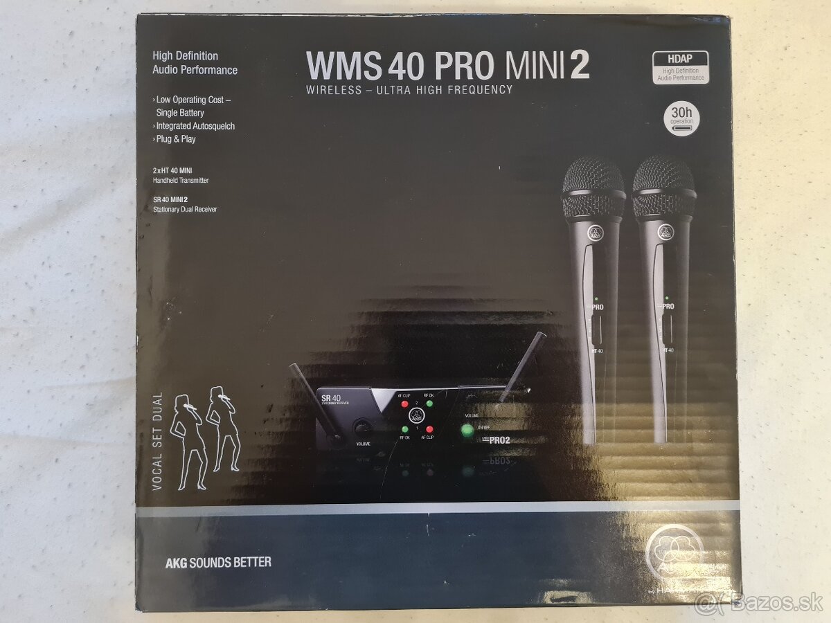 AKG WMS40 Mini Dual Vocal Bezdrôtový set - 4