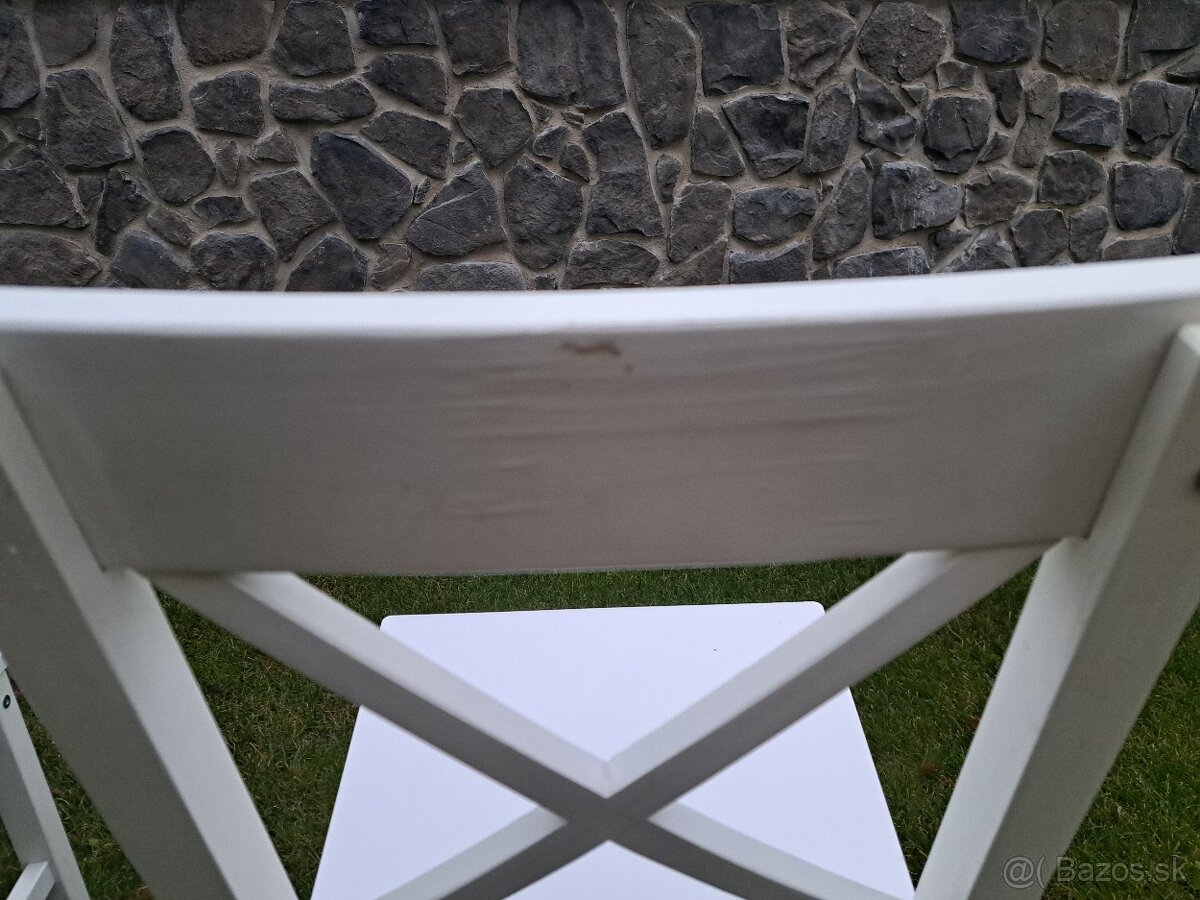 Jedálenské stoličky dva kusy biele - 4