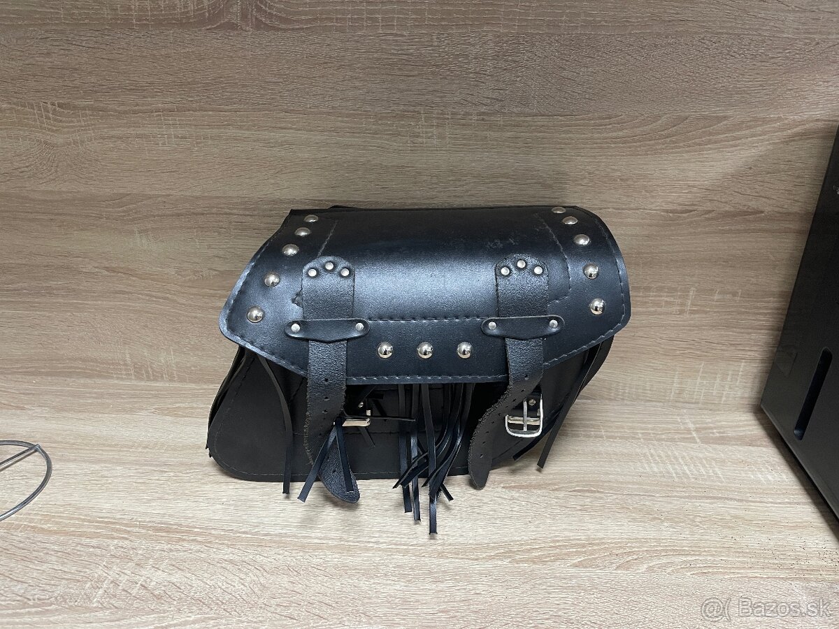 Kožená bočná taška na chopper - 4