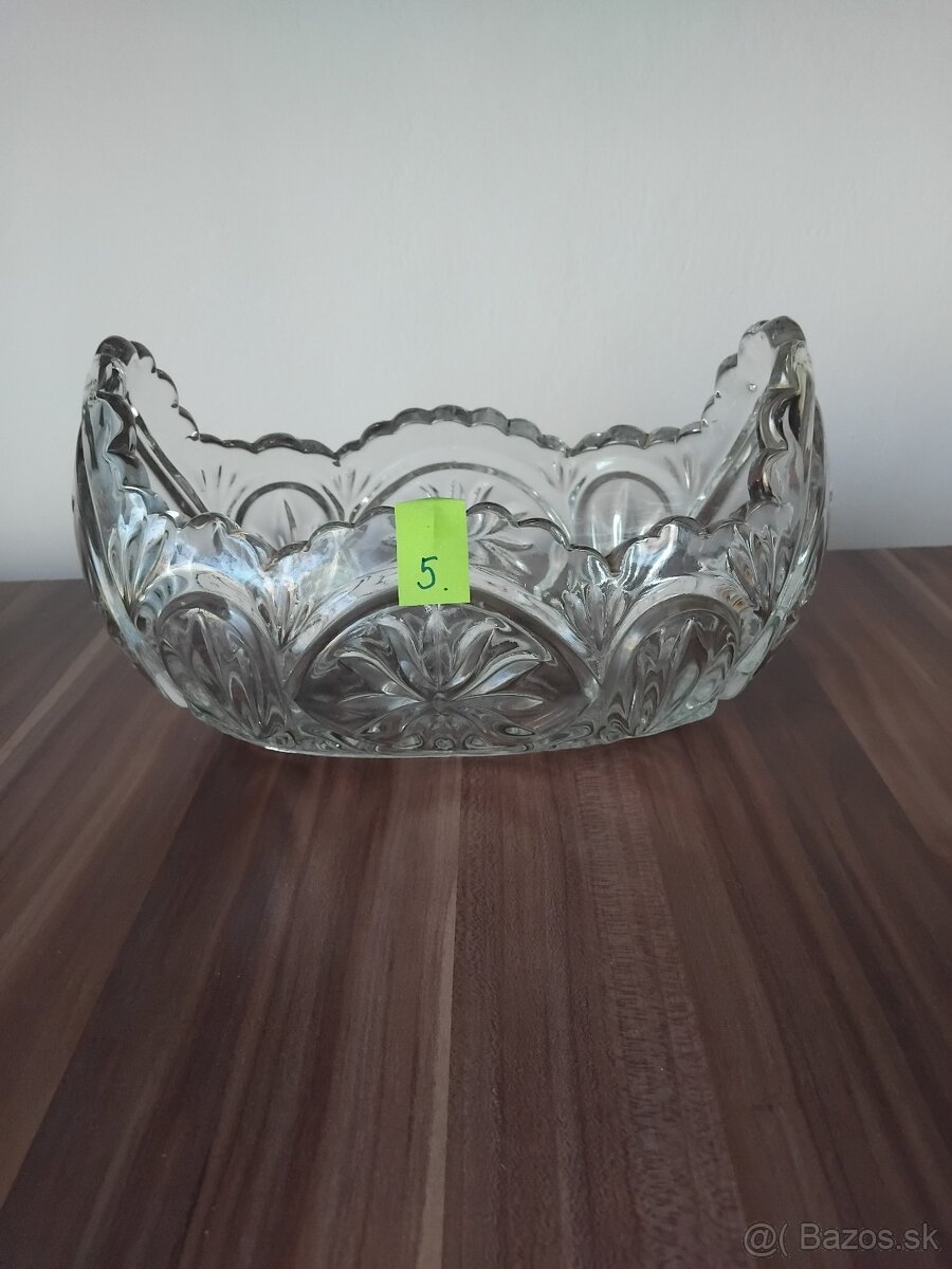 Na predaj hutné sklo a brúsené misy - 4