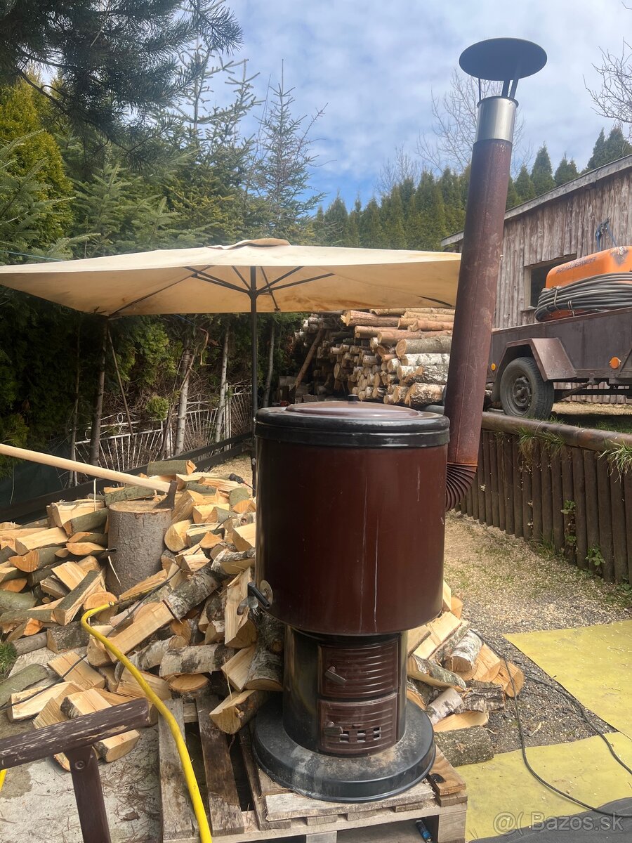 Hnedý ohrievač vody na drevo - 4