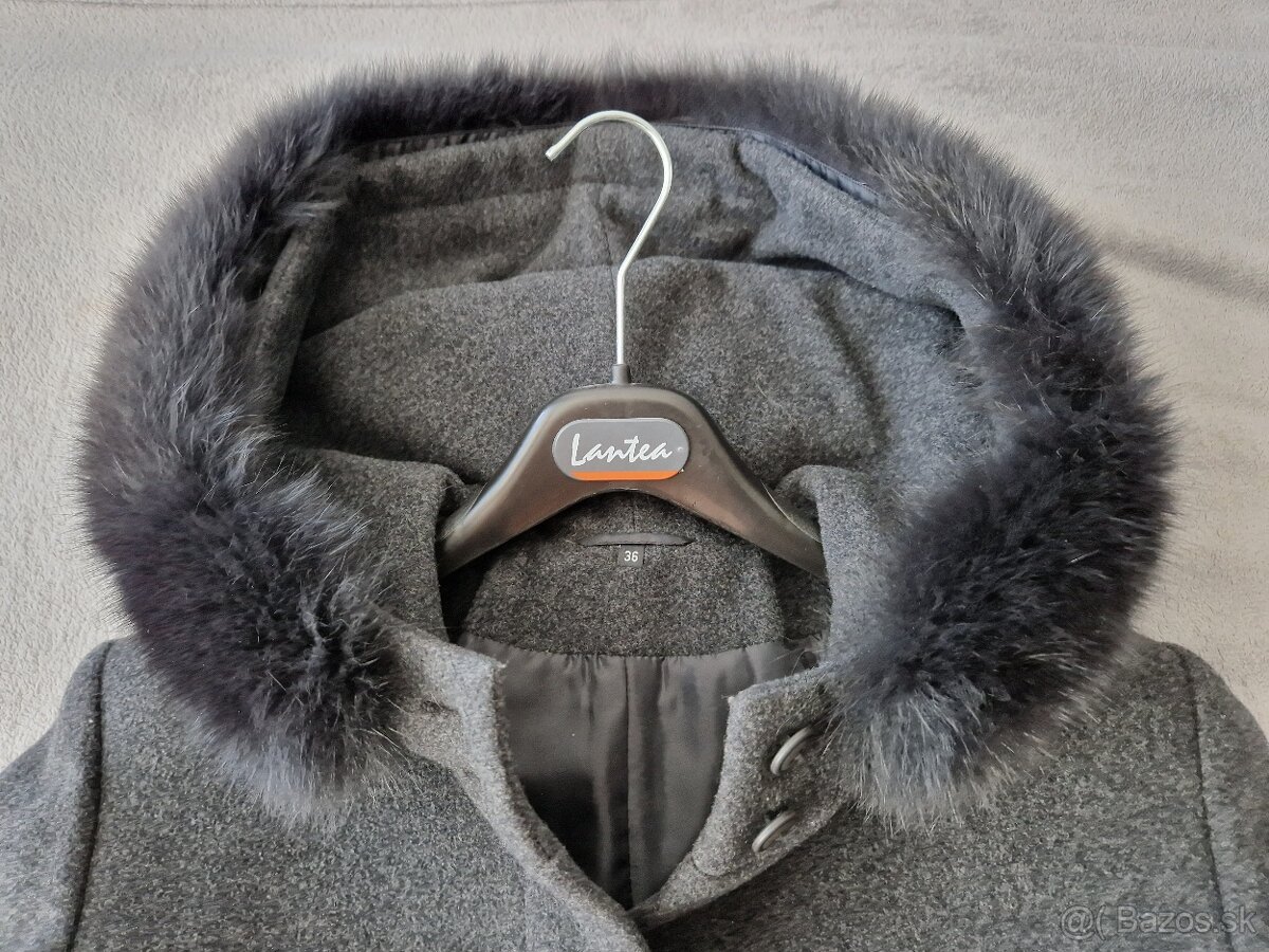 Dámský kabát LANTEA Cashmere, perfektní stav (36) - 4