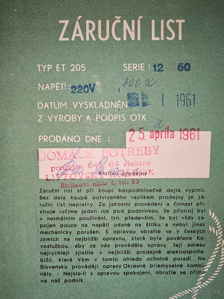 Retro žehlička 1961 - 4