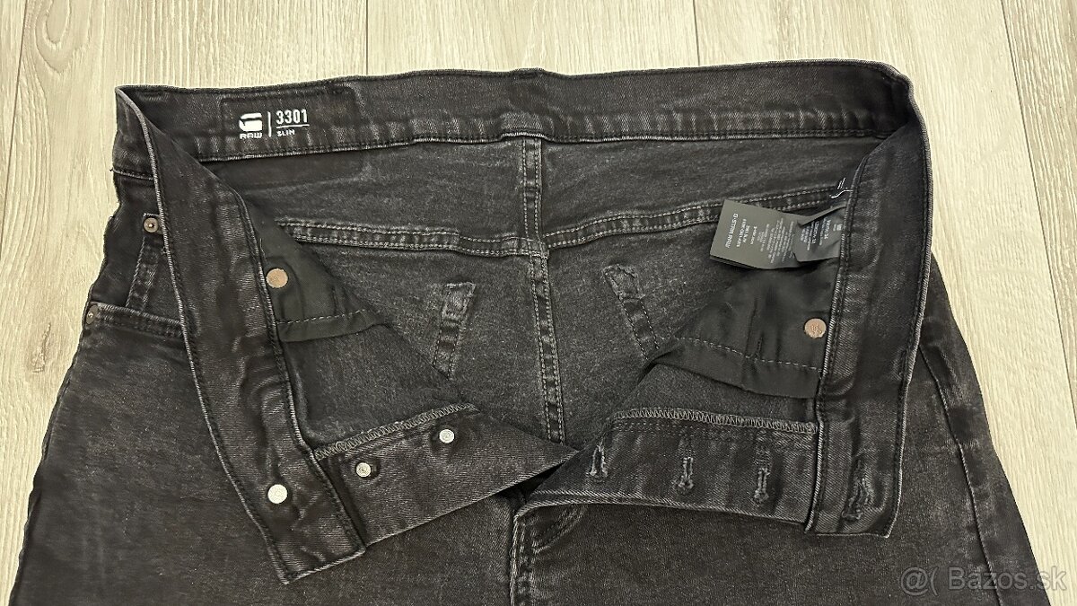 Pánske,kvalitné džínsy slim - G STAR RAW - veľkosť 34/32 - 4