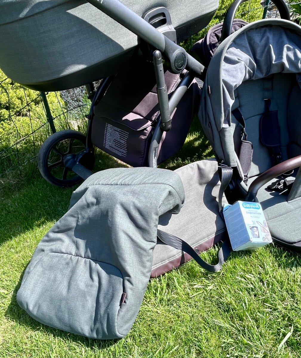 Úžasný kočiar Roan Bloom dark green + vajíčko ZDARMA - 4