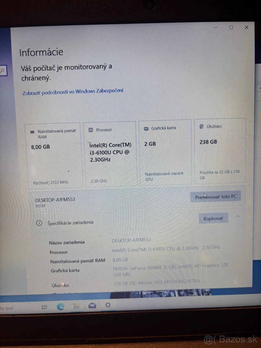 Spoľahlivý Lenovo Ideapad 310 - 8GB RAM / 256GB SSD - 4