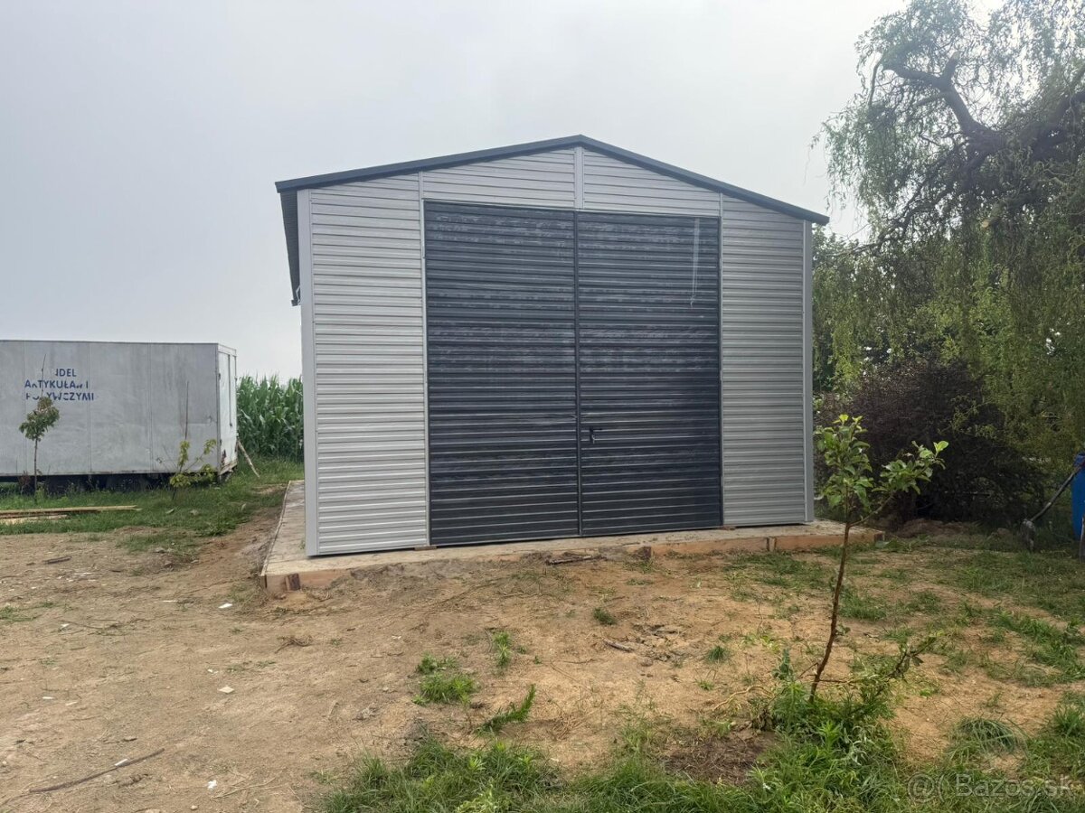 NOVÁ PLECHOVÁ HALA 5×6 M – SEDLOVÁ STRECHA MPH 015 - 4