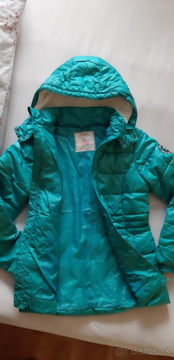 Tyrkysová bunda Takko 158/164 - 4