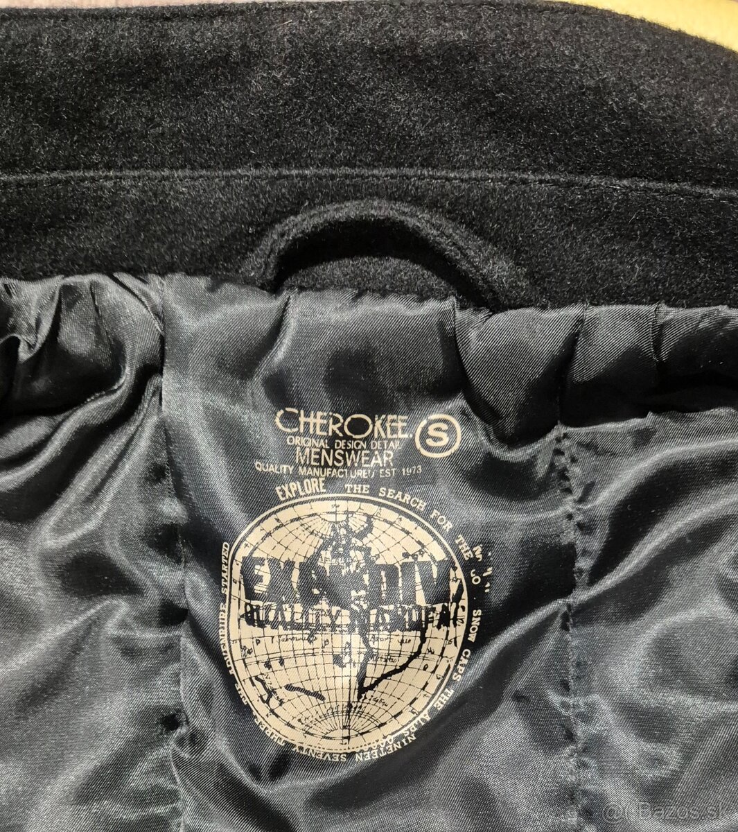 Pánsky čierny kabát Cherokee S - 4