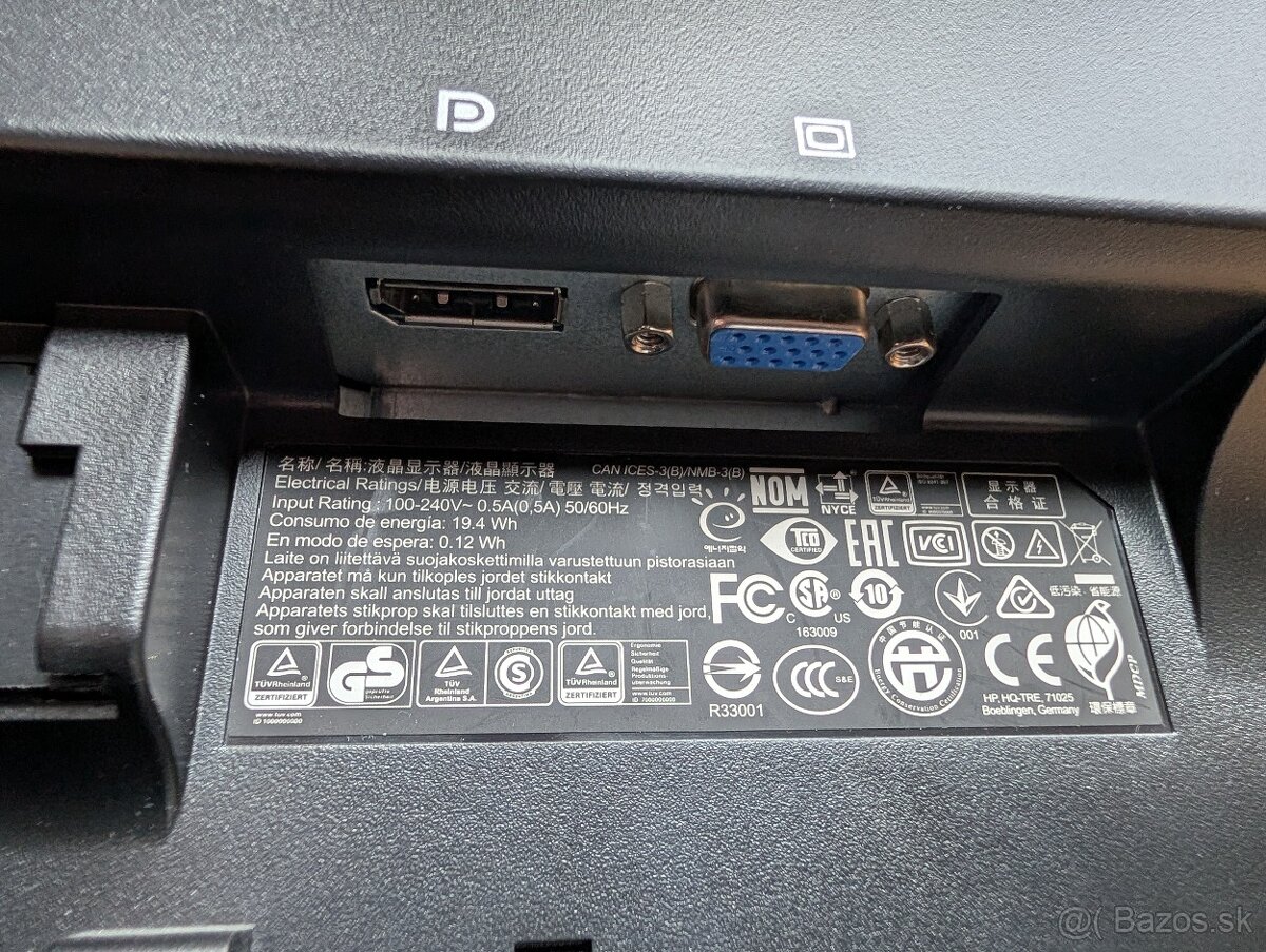 Monitor HP P222va (21,5-palcový) - 4