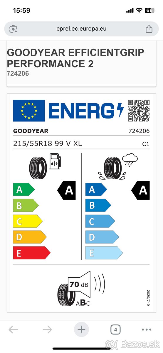Goodyear 215/55 R18 99V letne - 4