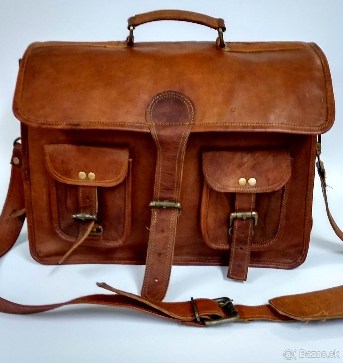 Nová Ručne vyrábaná kožená Aktovka - 4