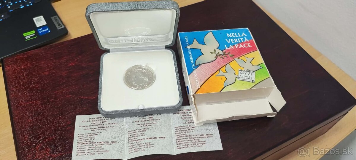 Vatikán Proof 5€, ročník 2006, Pontifikát pápeža Benedikta - 4