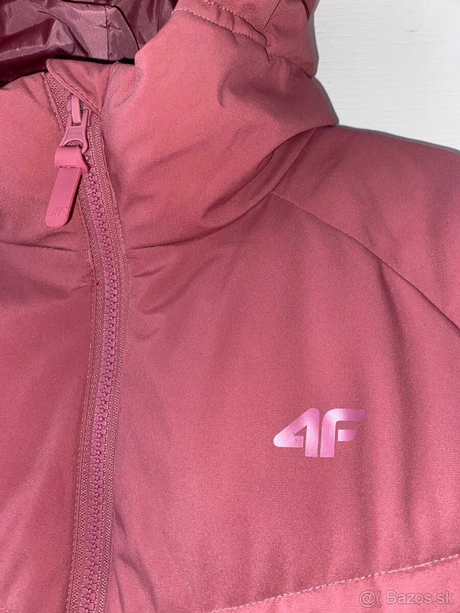 4F dievcenska staroruzova zimna bunda velkost 146 - 4