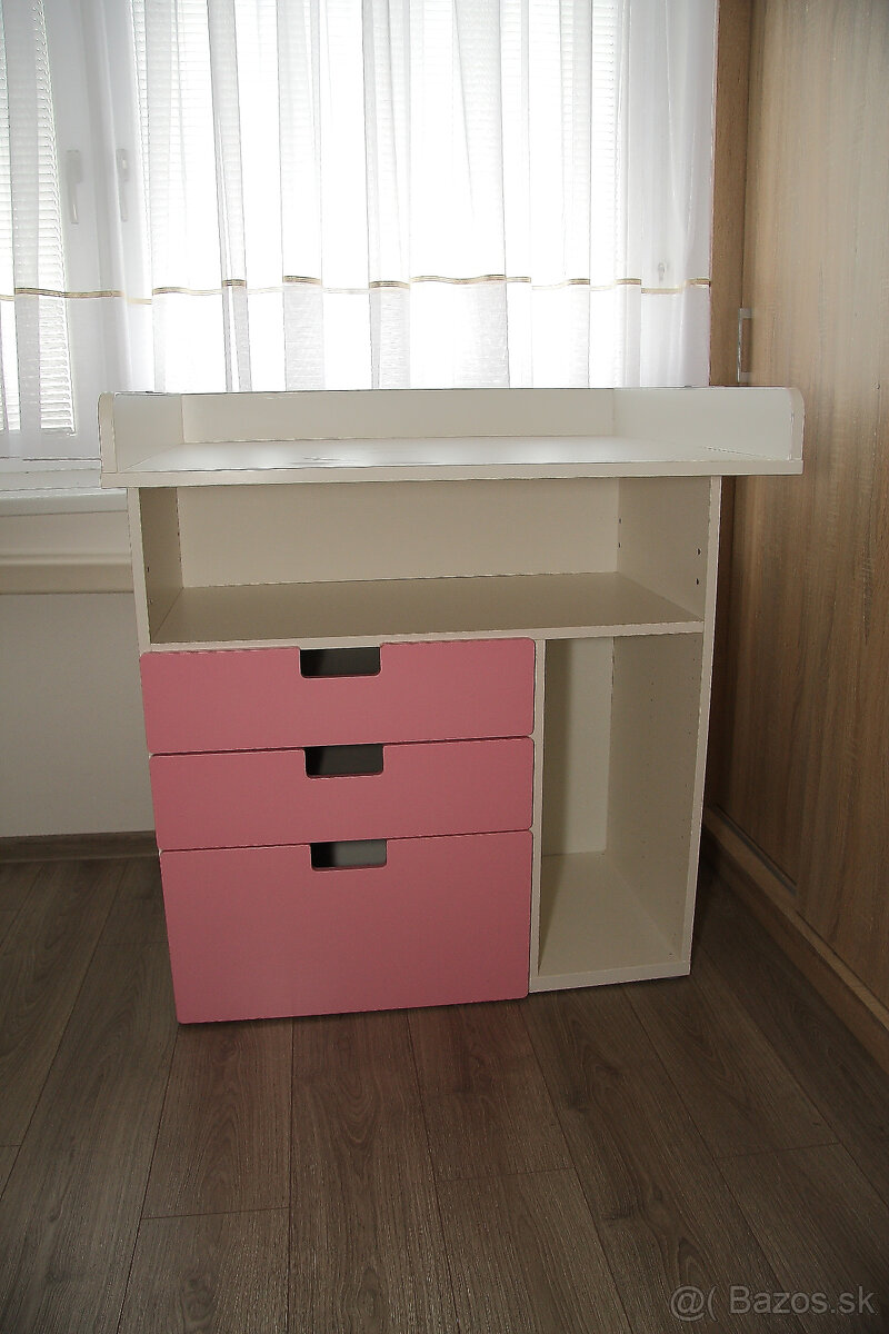 IKEA prebalovací pult - ružový - 4