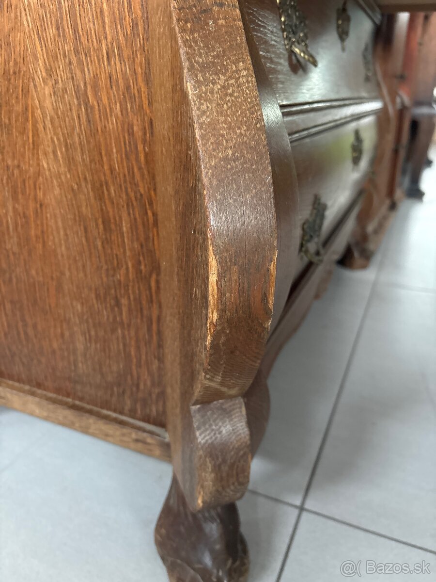 Sekretár / písací stolík s výklopnou doskou dub - 4