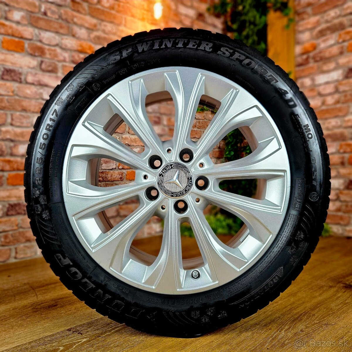 Alu R17 5x112 orig. Mercedes A+B+C + zimné 225/50R17 - 4