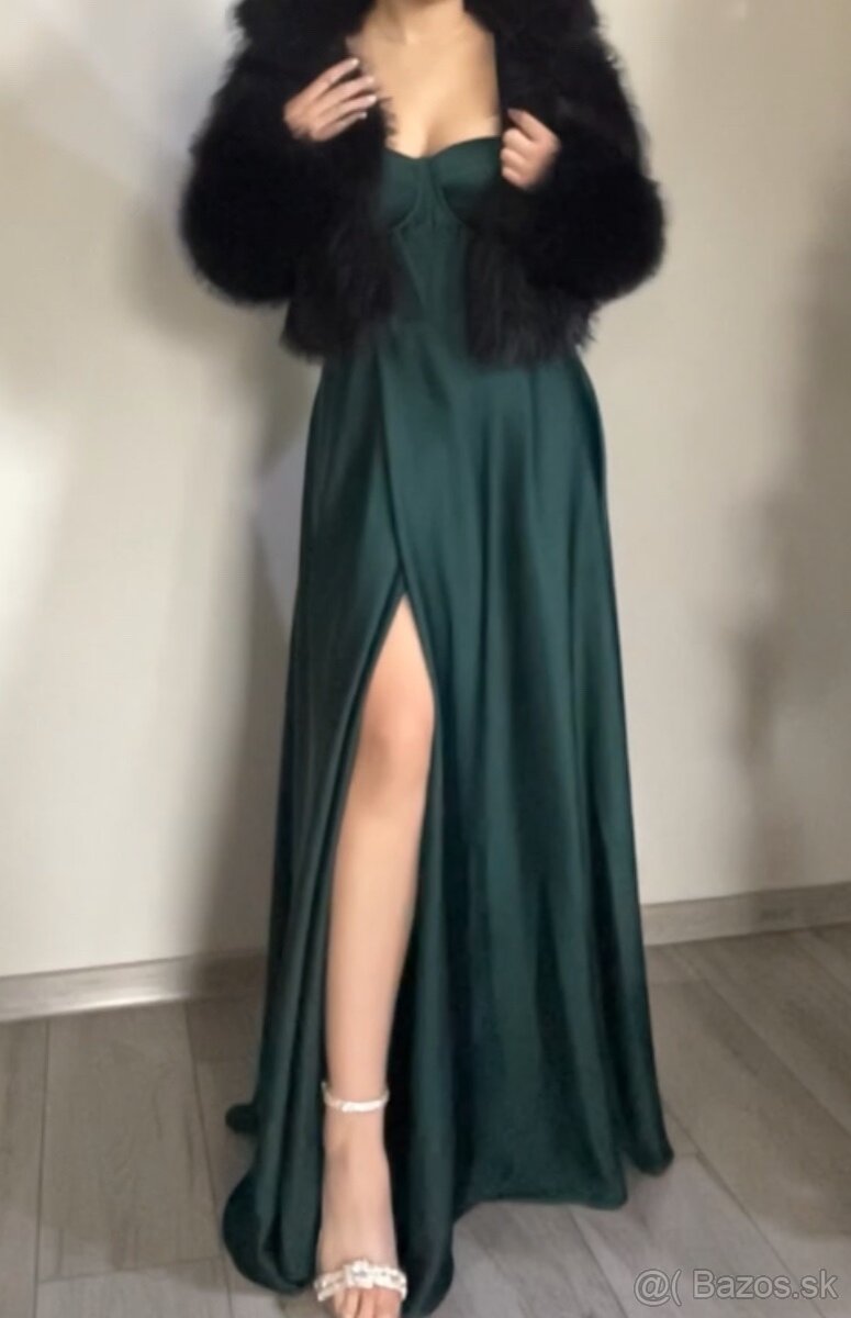 Zelené šaty 36/S - 4