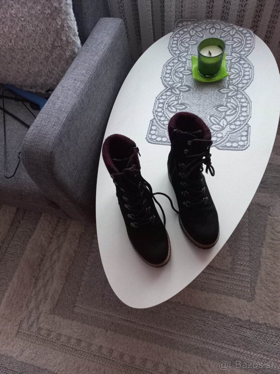 Damske cierne kotniknikove topanky c38 - 4