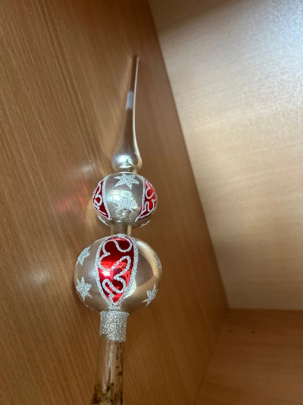 Retro špic strieborno-červený č.1 - 4